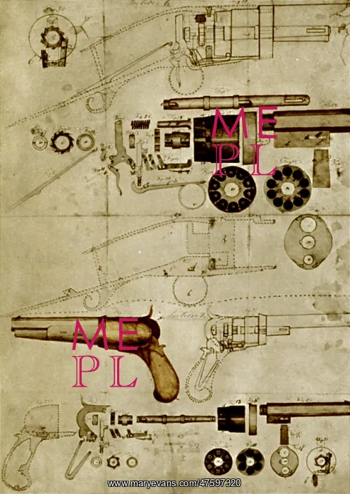: Colt Pistol, US Patent Diagram : Colt Pistol, US Patent Diagram