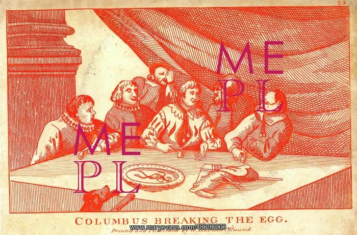 : Columbus breaking the egg : Columbus breaking the egg