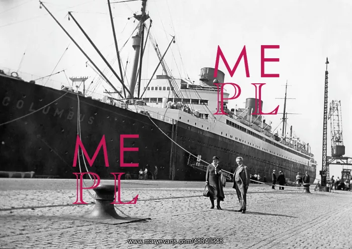 : The Columbus in Bremerhaven, ca. 1930 : The Columbus in Bremerhaven, ca. 1930