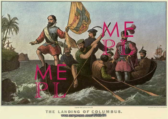 : Columbus and Men in Canoe