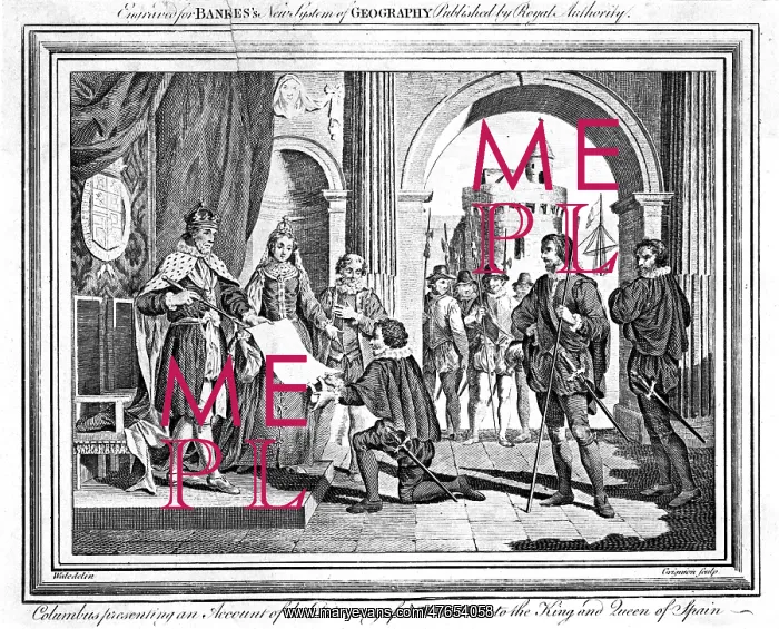 : Columbus presenting an account of his discovery of America : Columbus presenting an account of his discovery of America