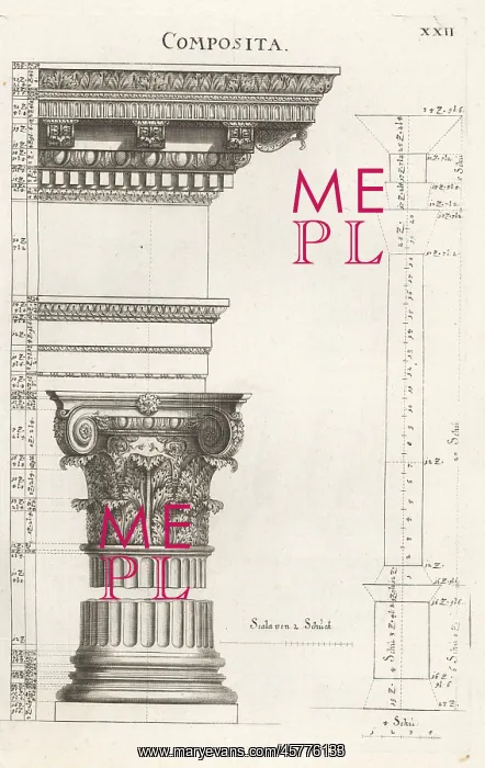 : Column and entablature in the Composite order : Column and entablature in the Composite order