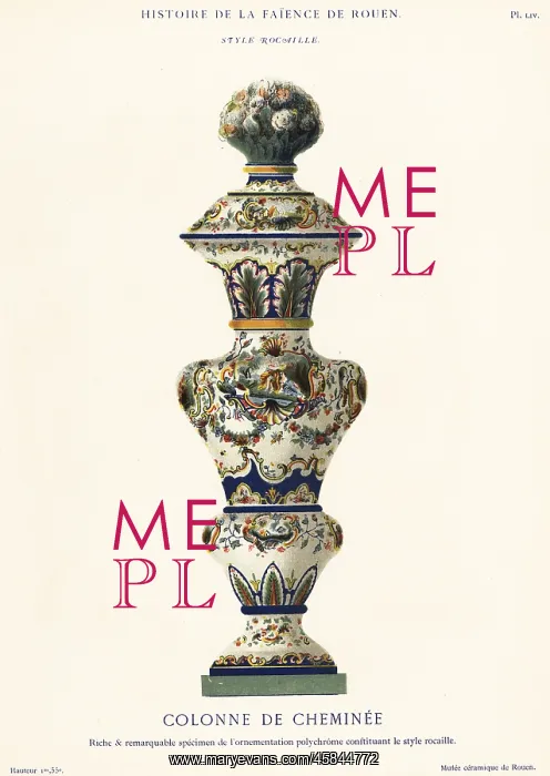 : Column for the mantelpiece in the rockery style, Rouen : Column for the mantelpiece in the rockery style, Rouen