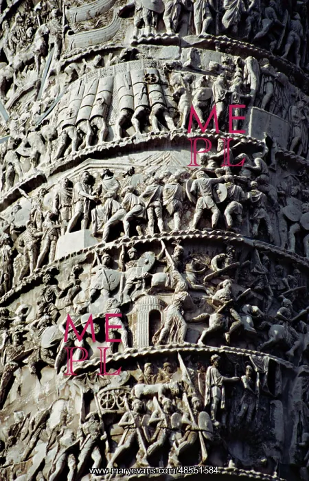 : Column of Marcus Aurelius. 176-192 AD. Detail. Rome : Column of Marcus Aurelius. 176-192 AD. Detail. Rome