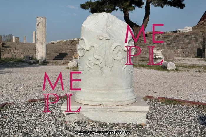 : Column, Temple of Asclepius, Asclepium, Pergamon : Column, Temple of Asclepius, Asclepium, Pergamon