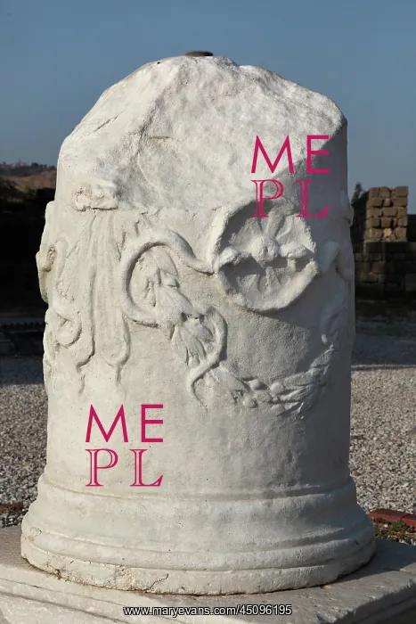 : Column, Temple of Asclepius, Asclepium, Pergamon : Column, Temple of Asclepius, Asclepium, Pergamon