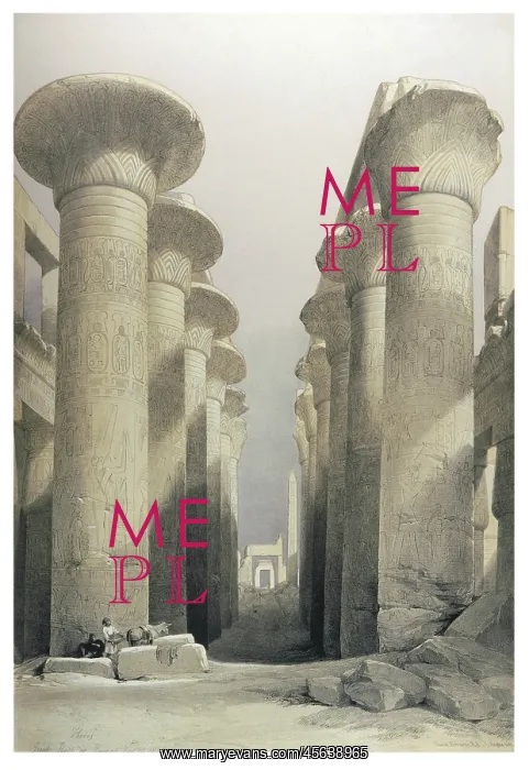 : COLUMNS AT KARNAK 1846 : COLUMNS AT KARNAK 1846