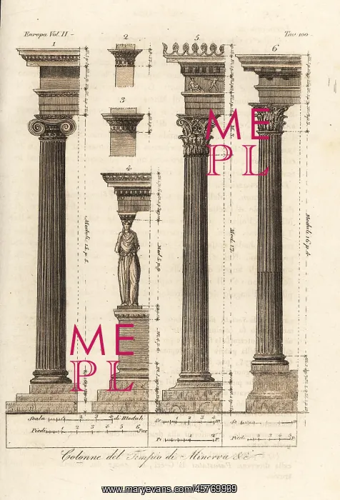 : Columns from the Temple of Minerva, Athens : Columns from the Temple of Minerva, Athens