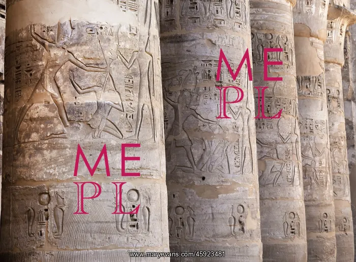 : Columns, Temple of Ramesses III, Medinet Habu, Thebes, Egypt : Columns, Temple of Ramesses III, Medinet Habu, Thebes, Egypt