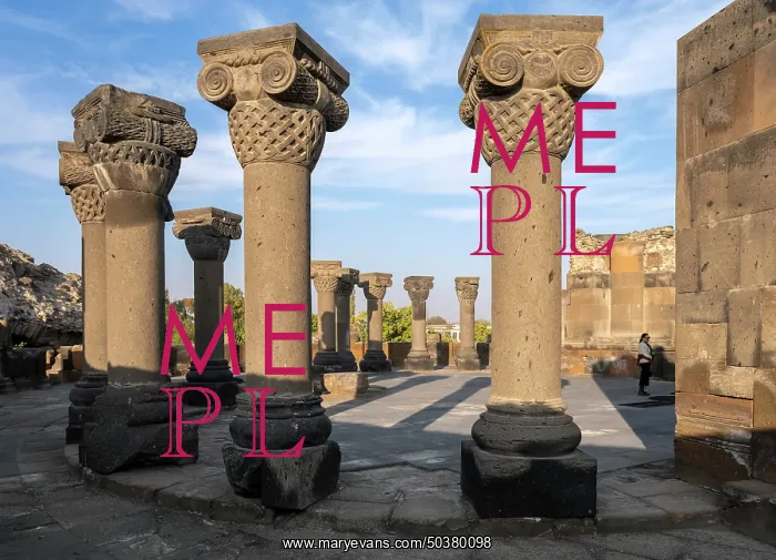 : Columns, Zvarnots Cathedral, Monastery of Etchmiadzin, Vagharshapat, Armenia : Columns, Zvarnots Cathedral, Monastery of Etchmiadzin, Vagharshapat, Armenia