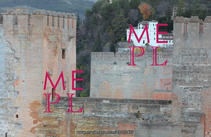 : Comares Towers and Generalife, Alhambra, Granada : Comares Towers and Generalife, Alhambra, Granada