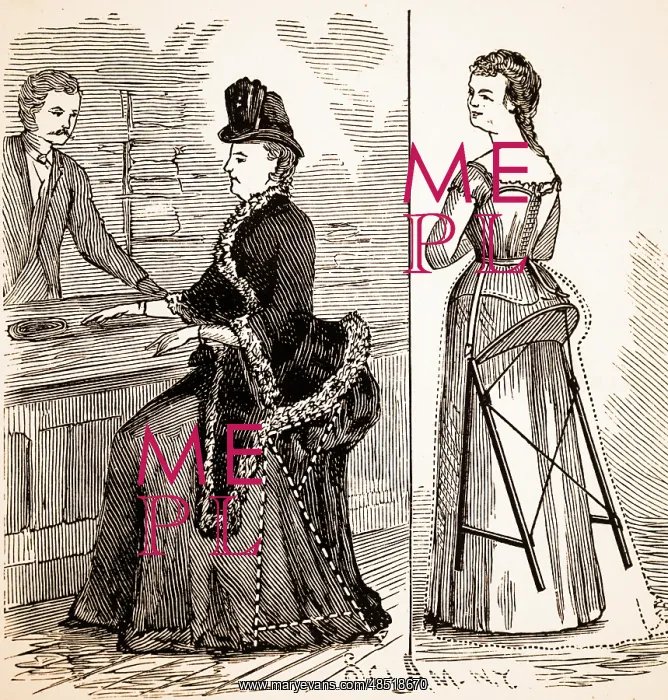 : Combined stool and bustle to prevent ladies suffering : Combined stool and bustle to prevent ladies suffering