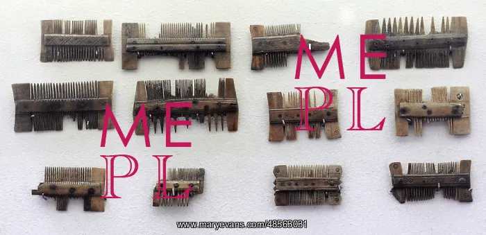: Combs. 12th-13th centuries. Bone and horn : Combs. 12th-13th centuries. Bone and horn