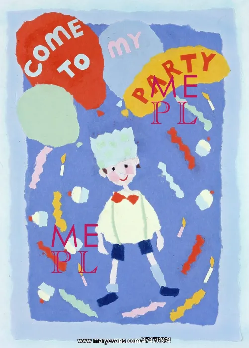  : Come to my party ' boy with balloons