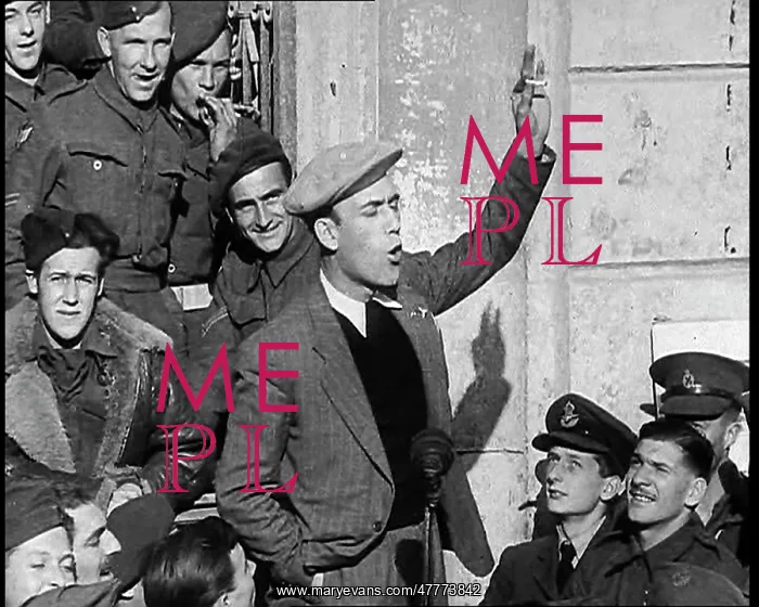 : Comedian Tommy Trinder Entertaining Allied Troops : Comedian Tommy Trinder Entertaining Allied Troops