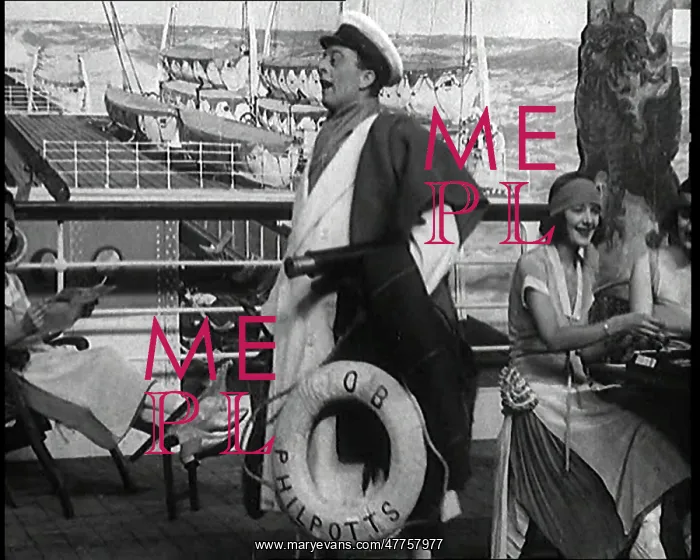 : Comedy Actor Leslie Henson on the Deck of a : Comedy Actor Leslie Henson on the Deck of a