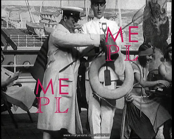 : Comedy Actor Leslie Henson on the Deck of a : Comedy Actor Leslie Henson on the Deck of a