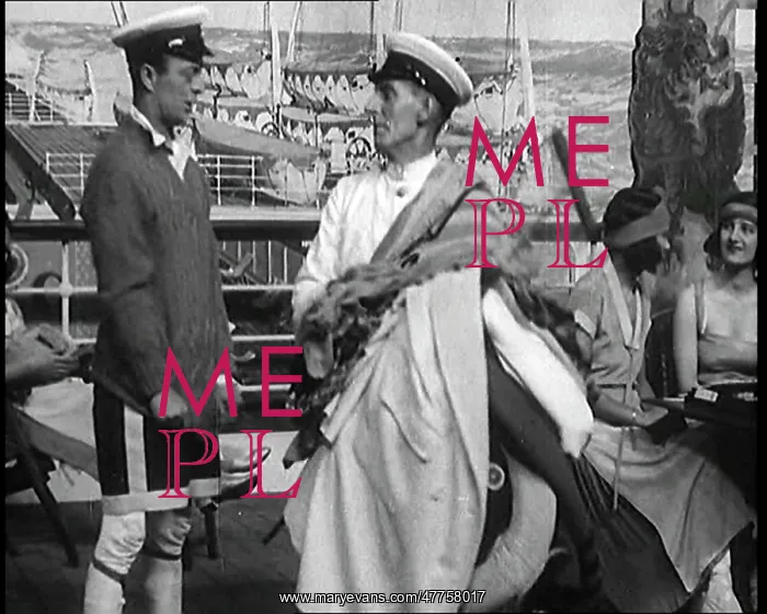 : Comedy Actor Leslie Henson on the Deck of a : Comedy Actor Leslie Henson on the Deck of a