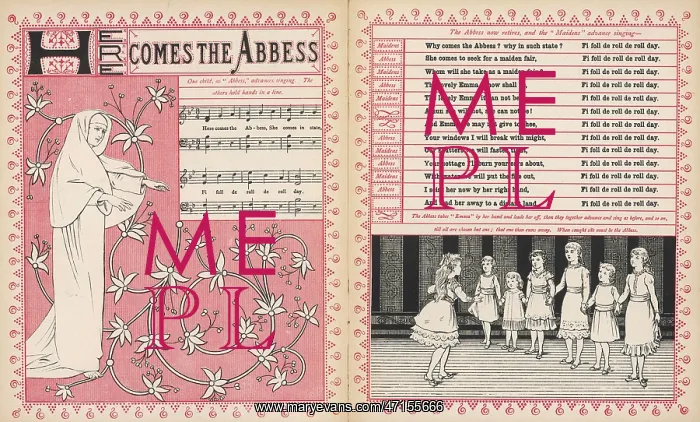 : Here comes the abbess, rhyme and music : Here comes the abbess, rhyme and music