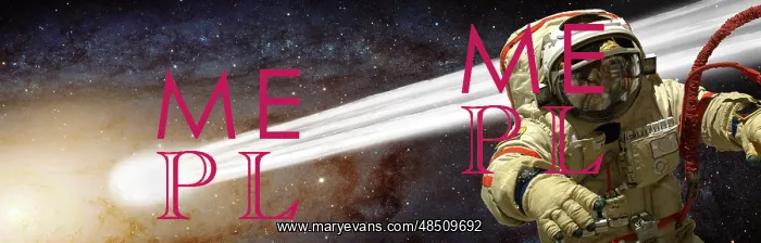 : A comet passes by an astronaut in deep space : A comet passes by an astronaut in deep space