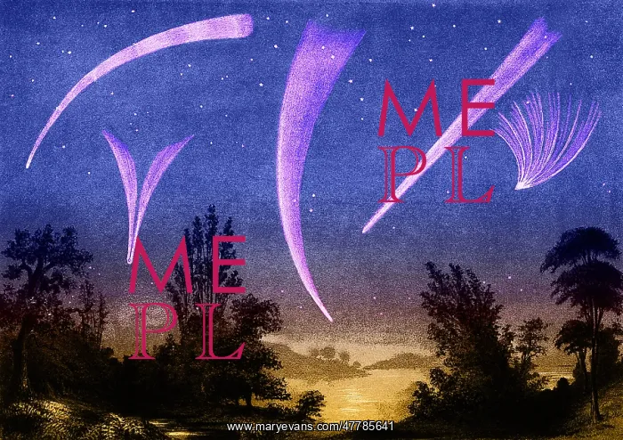 : Comets in Night Sky : Comets in Night Sky