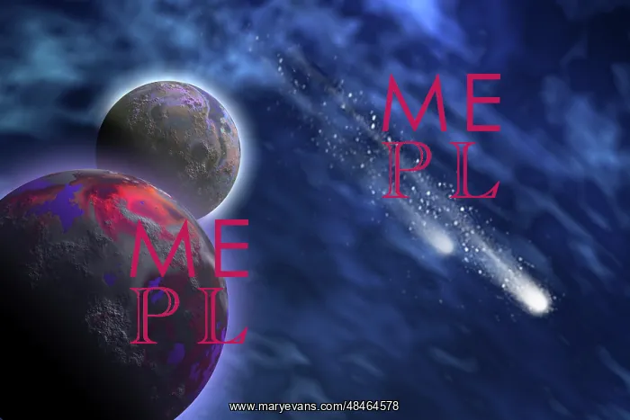 : Two comets stream past a planet and its moon : Two comets stream past a planet and its moon