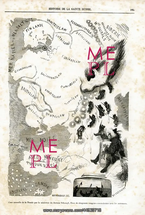  : A Comic Map of Holy Russia - 1854