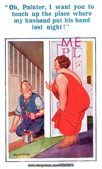 : Comic postcard, Ambiguous instructions to the decorator : Comic postcard, Ambiguous instructions to the decorator