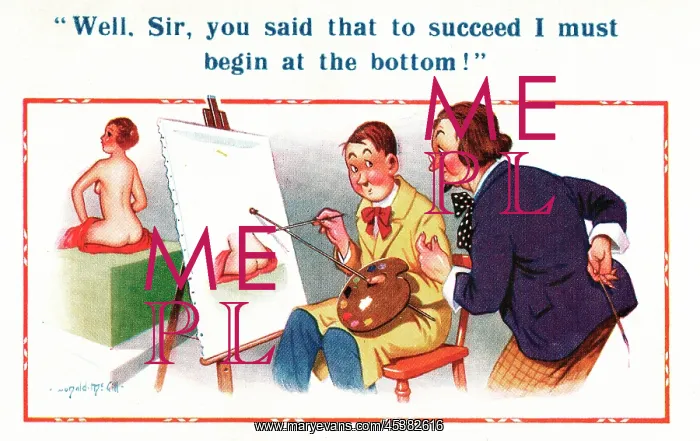 : Comic postcard, art class : Comic postcard, art class
