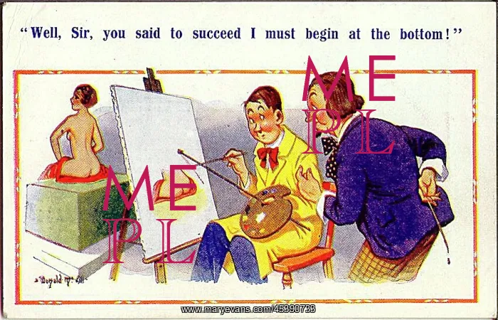 : Comic postcard, art class : Comic postcard, art class