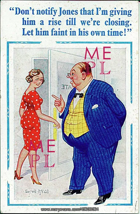 : Comic postcard, Boss instructs secretary : Comic postcard, Boss instructs secretary
