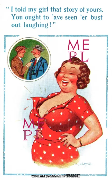 : Comic postcard, busting out laughing : Comic postcard, busting out laughing