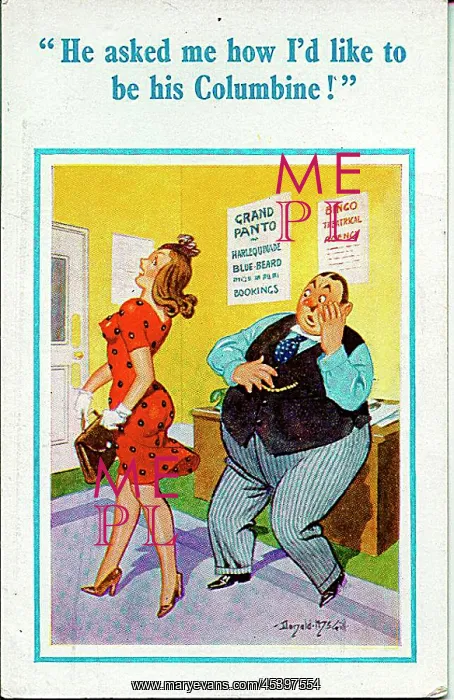 : Comic postcard, Casting for the grand panto : Comic postcard, Casting for the grand panto