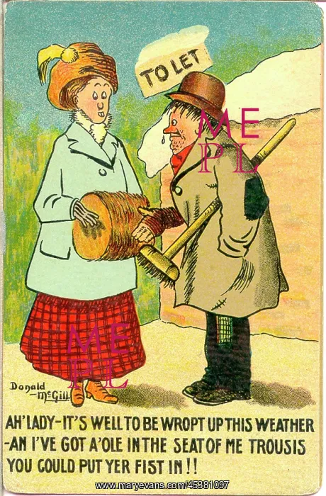 : Comic postcard, Cold weather conversation : Comic postcard, Cold weather conversation
