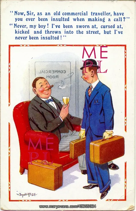 : Comic postcard, Two commercial travellers : Comic postcard, Two commercial travellers