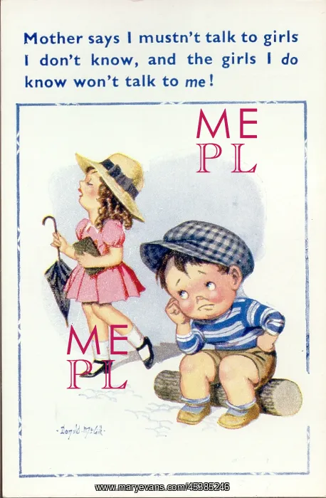 : Comic postcard, Communication problems : Comic postcard, Communication problems
