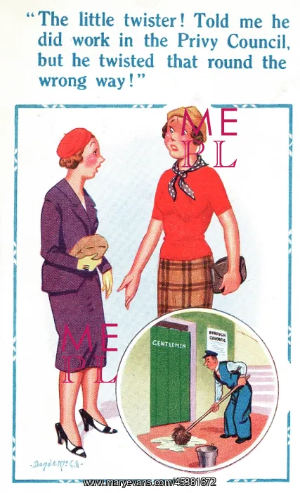 : Comic postcard, council worker : Comic postcard, council worker
