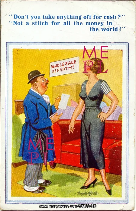 : Comic postcard, Customer in Wholesale Department : Comic postcard, Customer in Wholesale Department