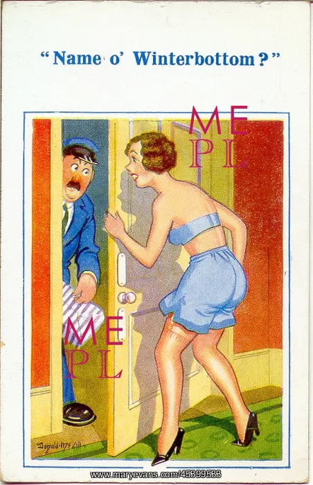 : Comic postcard, Delivery of a parcel : Comic postcard, Delivery of a parcel