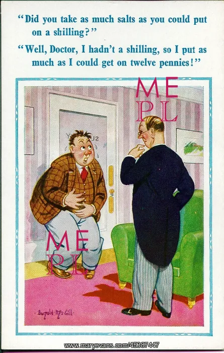 : Comic postcard, Doctor and patient : Comic postcard, Doctor and patient