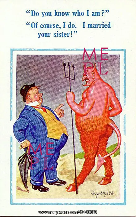 : Comic postcard, Drunkard chats with the Devil : Comic postcard, Drunkard chats with the Devil