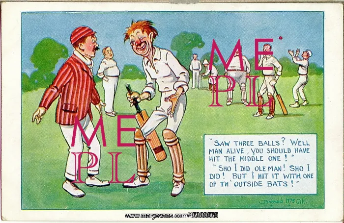 : Comic postcard, Drunken batsman : Comic postcard, Drunken batsman