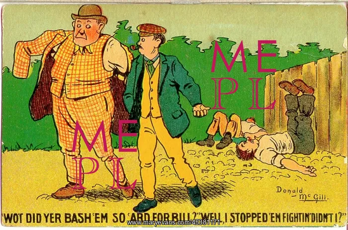 : Comic postcard, Fight the good fight! : Comic postcard, Fight the good fight!