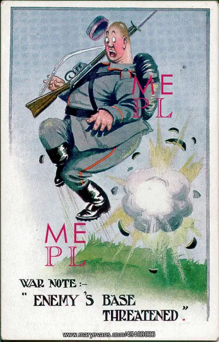  : Comic postcard, German soldier, WW1