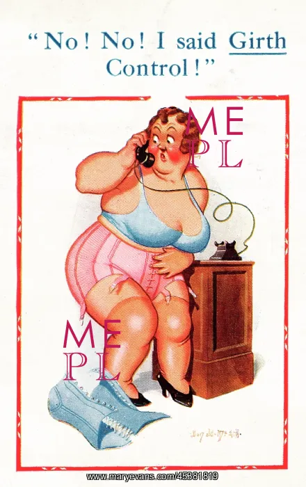  : Comic postcard, Girth control