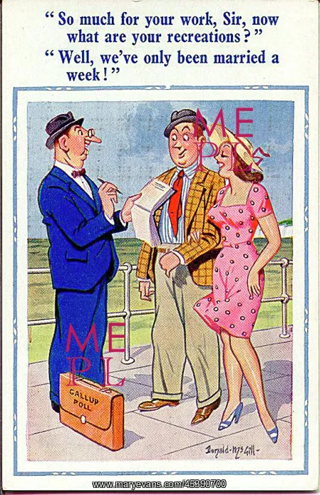 : Comic postcard, Honeymoon couple at the seaside : Comic postcard, Honeymoon couple at the seaside
