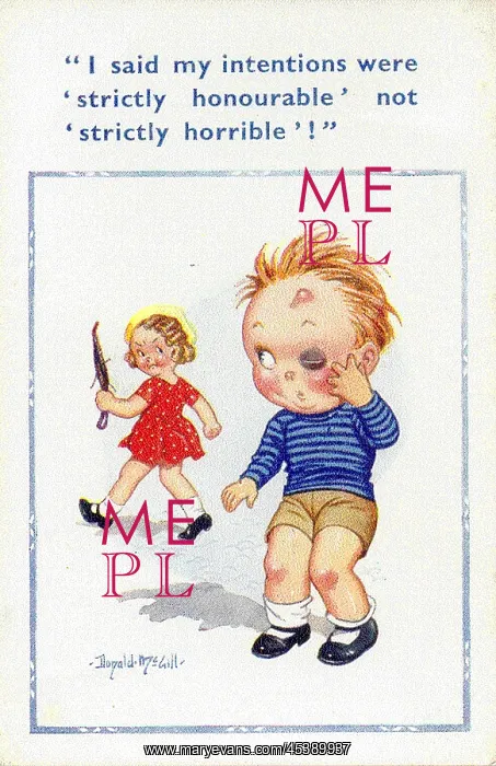 : Comic postcard, Honourable intentions : Comic postcard, Honourable intentions