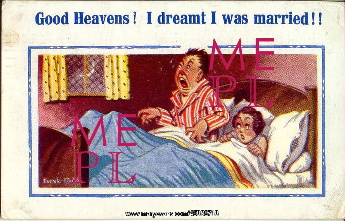 : Comic postcard, I dreamt I was married!! : Comic postcard, I dreamt I was married!!