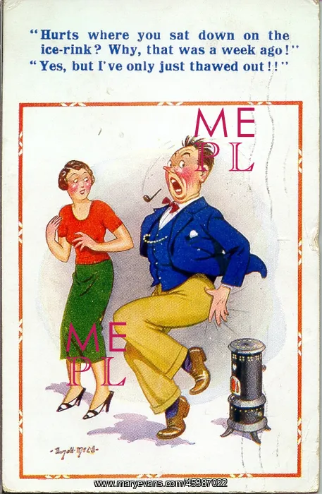  : Comic postcard, Just thawed out