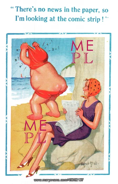 : Comic postcard, looking at the comic strip : Comic postcard, looking at the comic strip